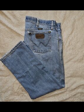 Wrangler Jeans Cowboy Cut 47MWZ Men's Denim Straight Blue Regular Size 40×30